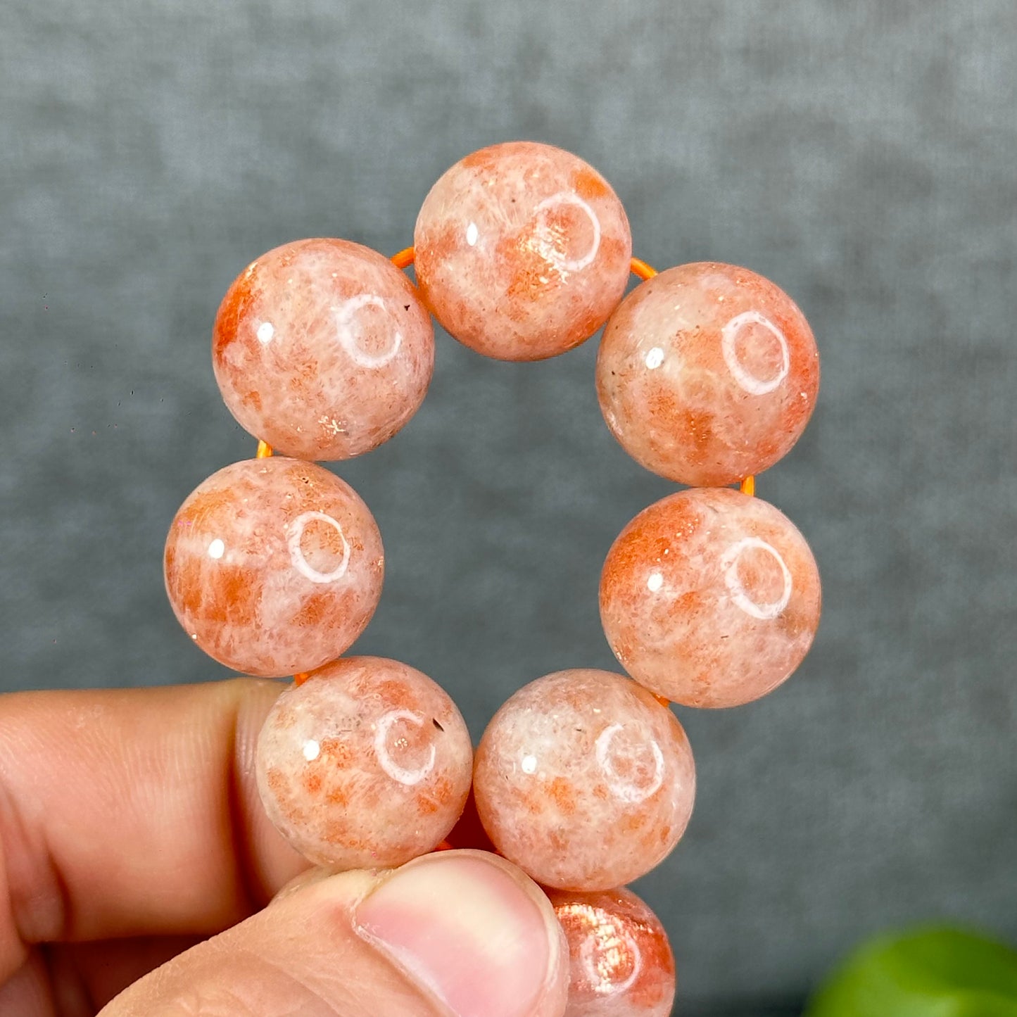 Natural Golden Sunstone Bracelet Size 15.5 mm