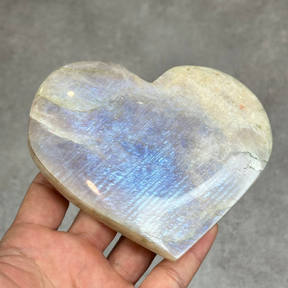Natural Moonstone Heart Figurine