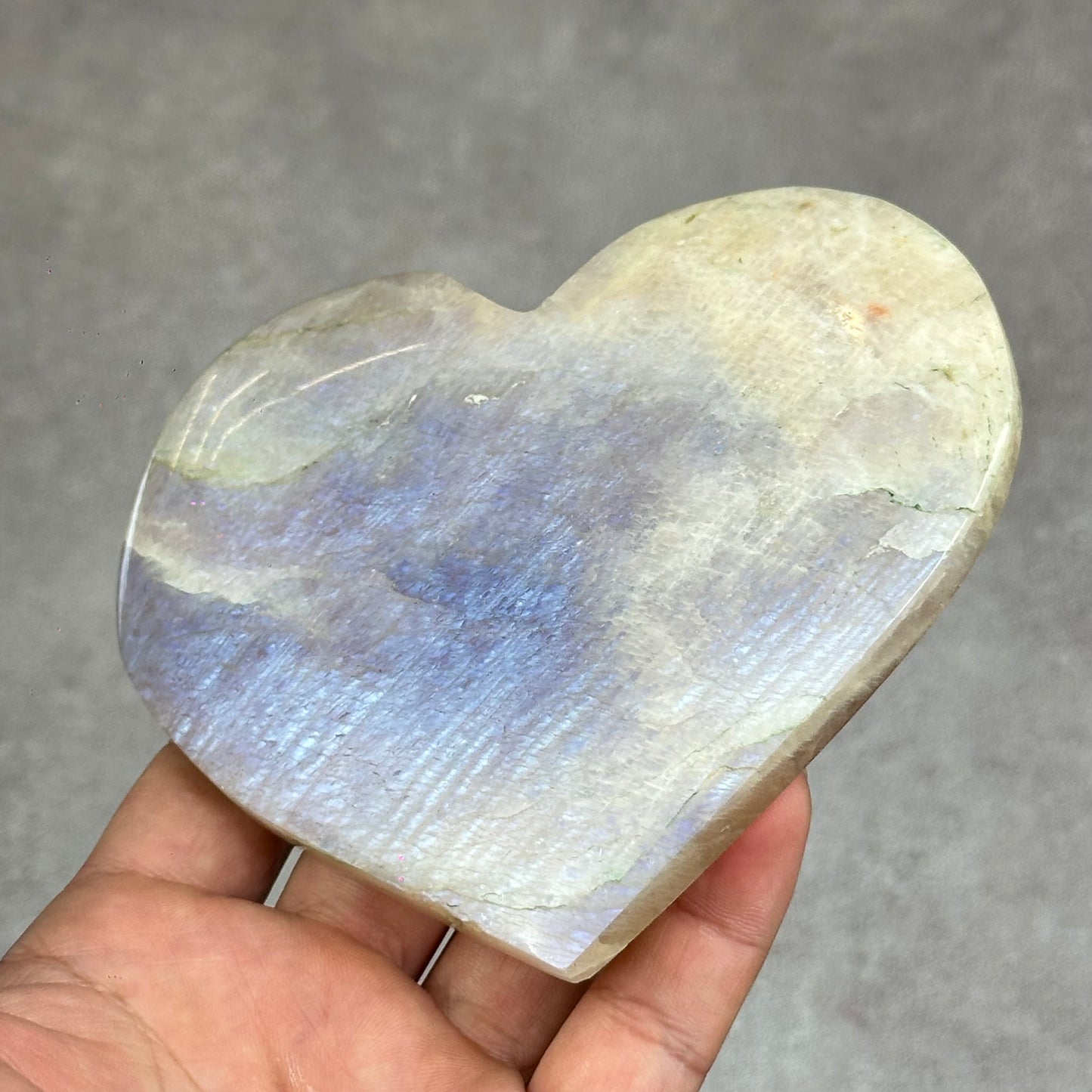 Natural Moonstone Heart Figurine