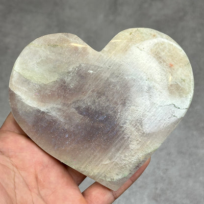 Natural Moonstone Heart Figurine