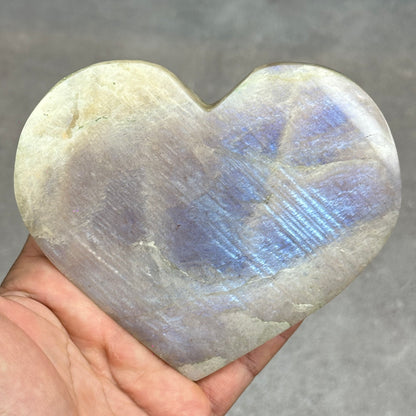 Natural Moonstone Heart Figurine