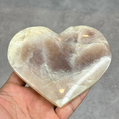 Natural Moonstone Heart Figurine