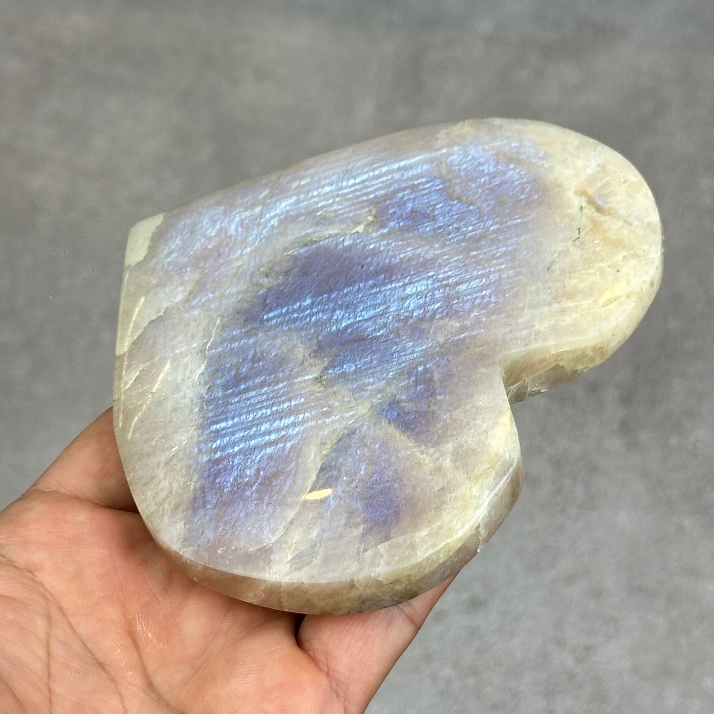 Natural Moonstone Heart Figurine