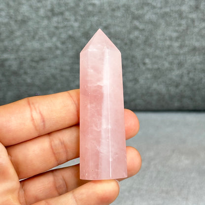 Natural Rose Quartz Tower