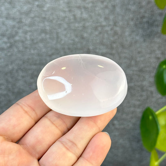 Natural Rose Quartz Palm Stone