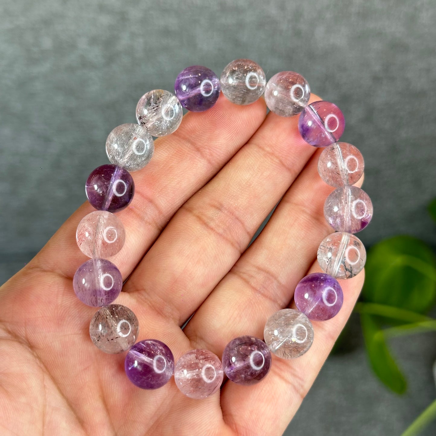 Natural Super 7 Bracelet Size 11.5 mm