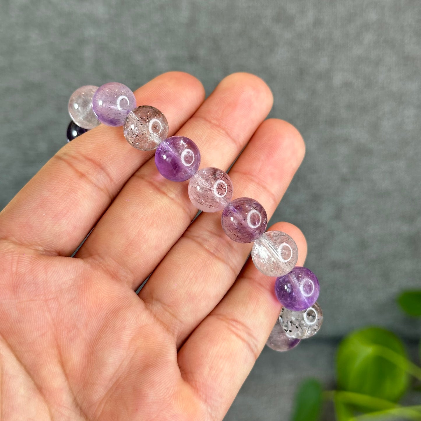 Natural Super 7 Bracelet Size 11.5 mm