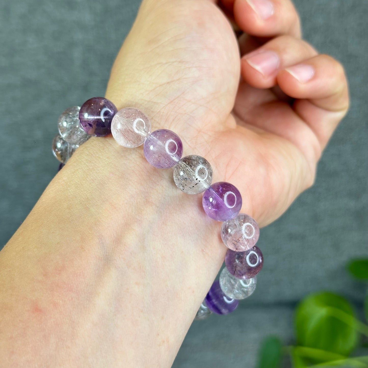 Natural Super 7 Bracelet Size 11.5 mm