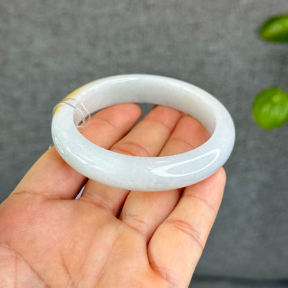 Natural Orange Jadeite Jade Bangle Leaf Style Size 55.5 mm