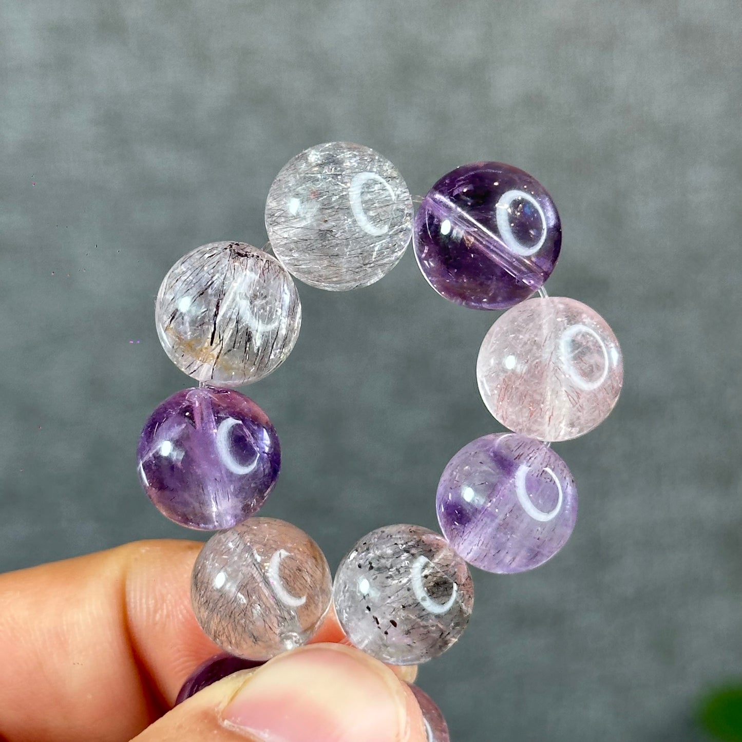 Natural Super 7 Bracelet Size 11.5 mm