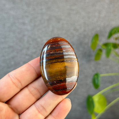 Red Titan Tiger Eye Palm Stone