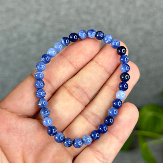 Natural Blue Sodalite Bracelet Size 6 mm