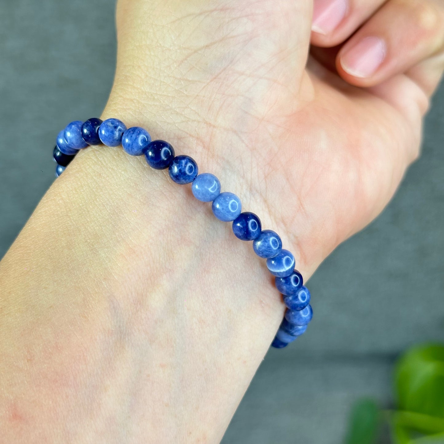 Natural Blue Sodalite Bracelet Size 6 mm