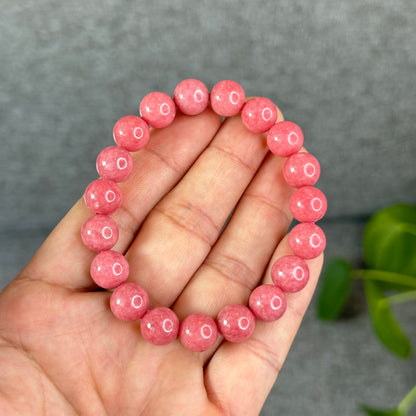 Bracelet Rhodonite Rose Taille 10 mm
 Madagascar