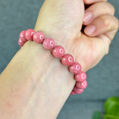 Bracelet Rhodonite Rose Taille 10 mm
 Madagascar