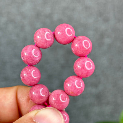 Bracelet Rhodonite Rose Taille 10 mm
 Madagascar