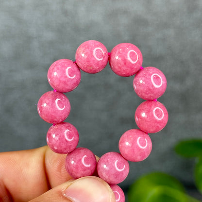 Bracelet Rhodonite Rose Taille 10 mm
 Madagascar