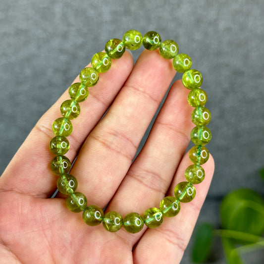 Natural Peridot  Bracelet Size 8 mm
