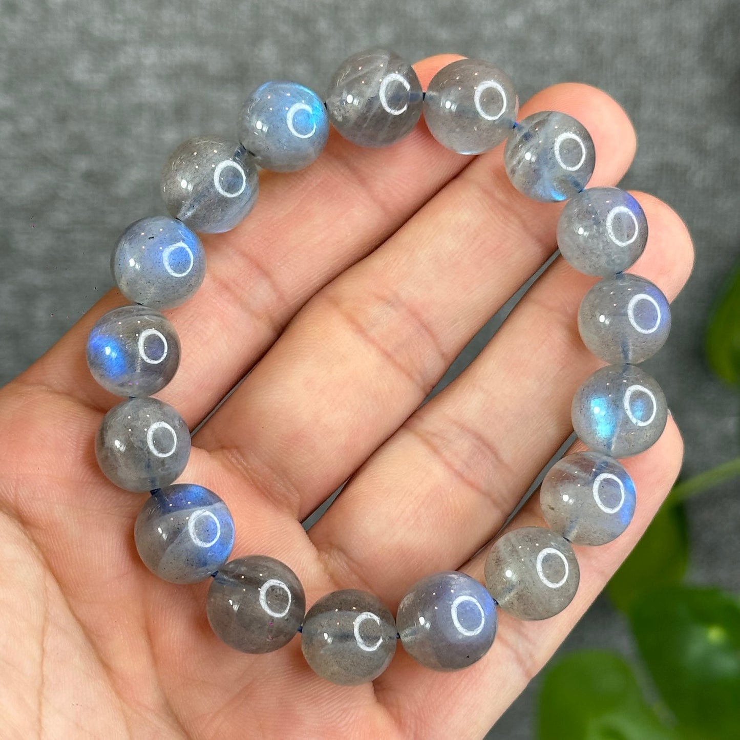 Natural Labradorite VIP Bracelet Size 12 mm