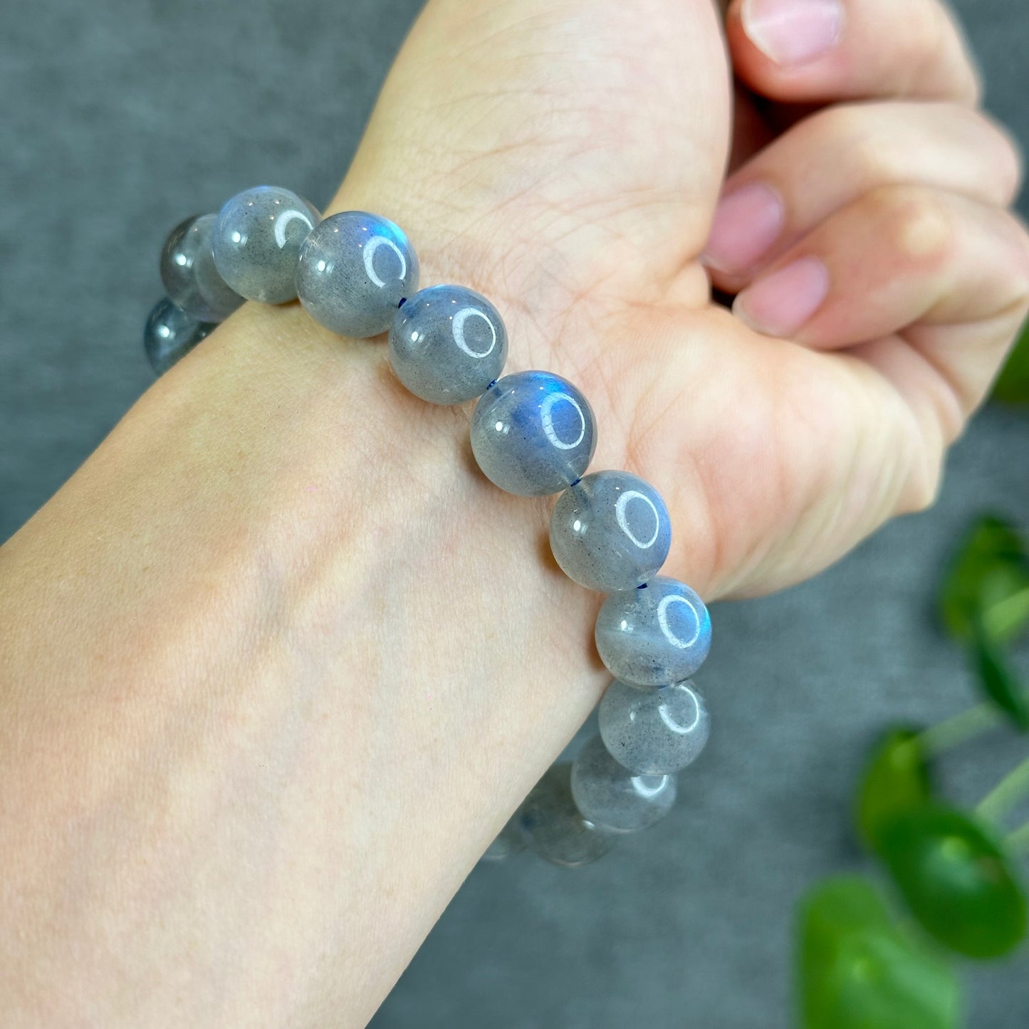 Natural Labradorite VIP Bracelet Size 12 mm