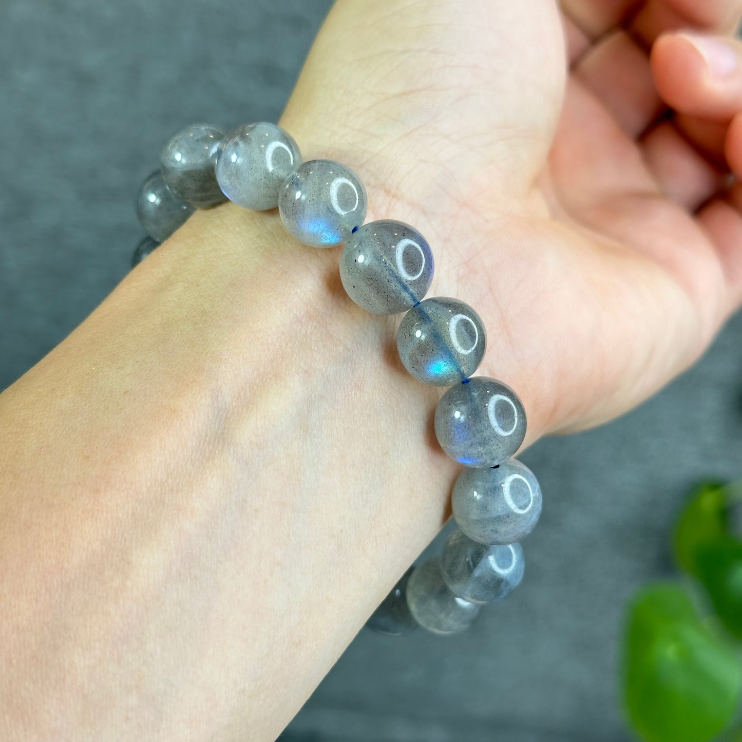 Natural Labradorite VIP Bracelet Size 12 mm