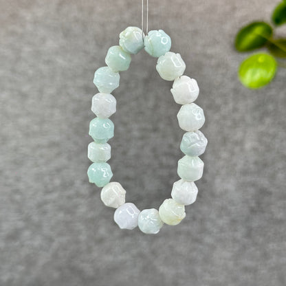 Vo Uu Jadeite Jade Flower Bracelet Size 10 mm