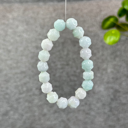 Vo Uu Jadeite Jade Flower Bracelet Size 10 mm