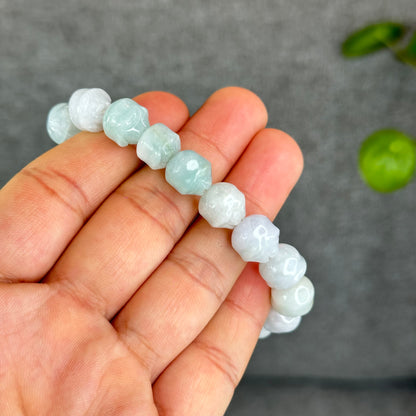 Vo Uu Jadeite Jade Flower Bracelet Size 10 mm