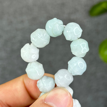 Vo Uu Jadeite Jade Flower Bracelet Size 10 mm