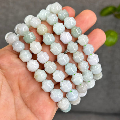 Vo Uu Jadeite Jade Flower Bracelet Size 10 mm