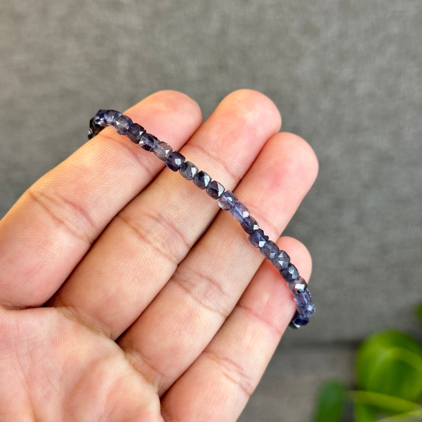 Natural Lolite Bracelet Size 4 mm