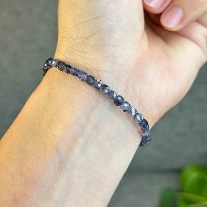 Natural Lolite Bracelet Size 4 mm