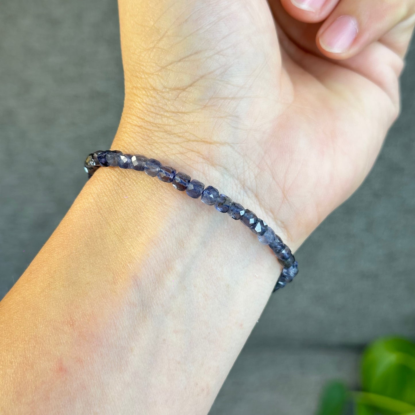 Natural Lolite Bracelet Size 4 mm