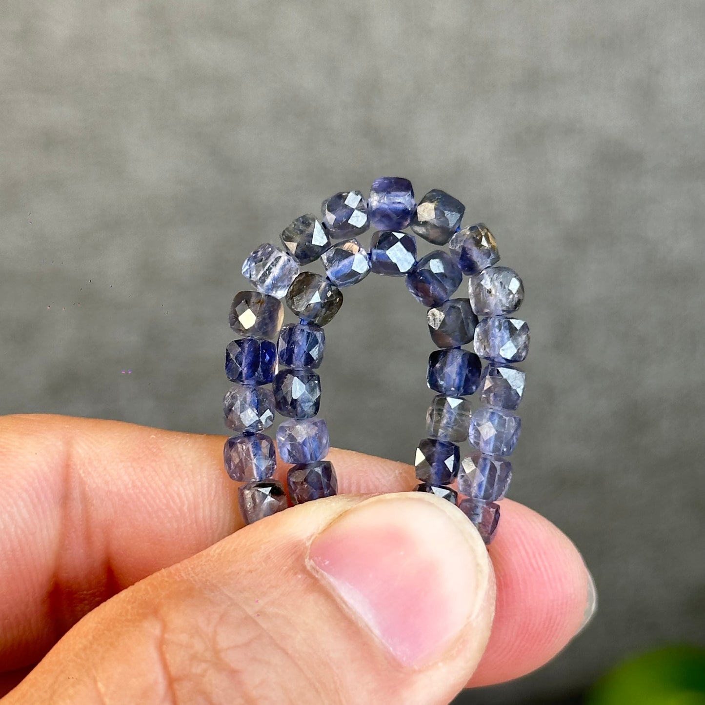 Natural Lolite Bracelet Size 4 mm