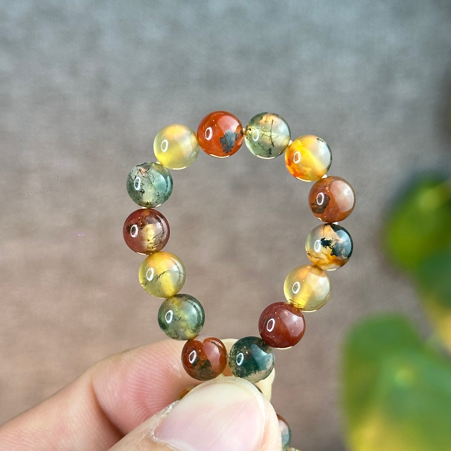 Red Moss Agate Bracelet Size 6 mm