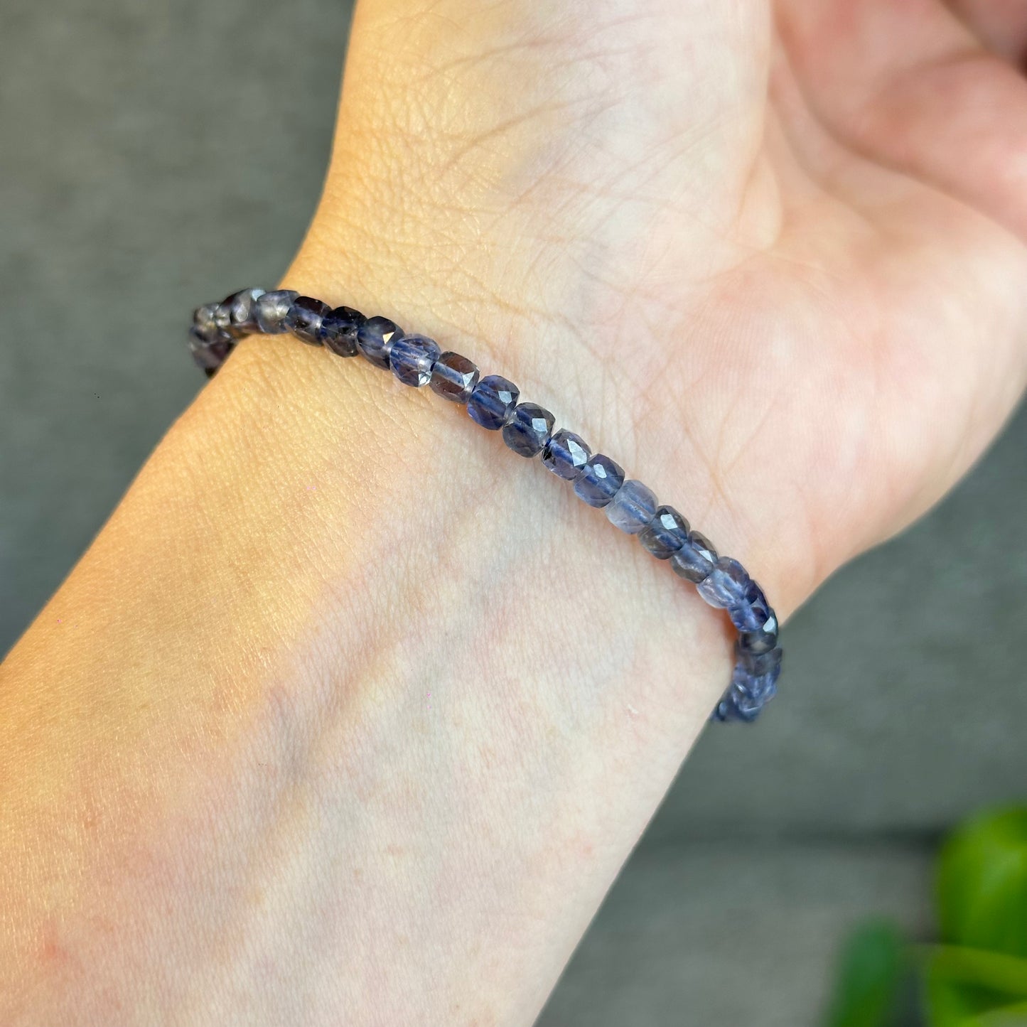 Natural Lolite Bracelet Size 4 mm