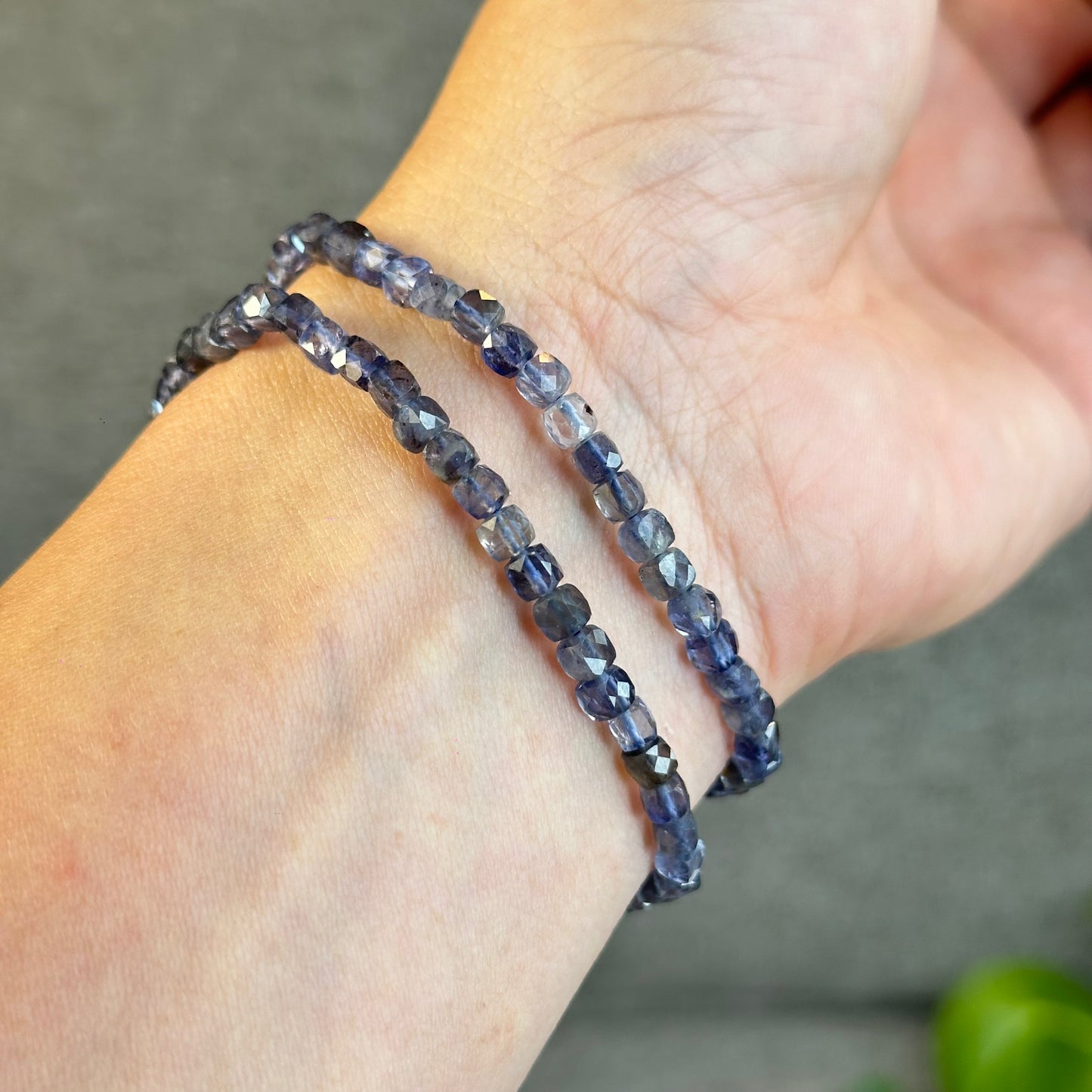 Natural Lolite Bracelet Size 4 mm