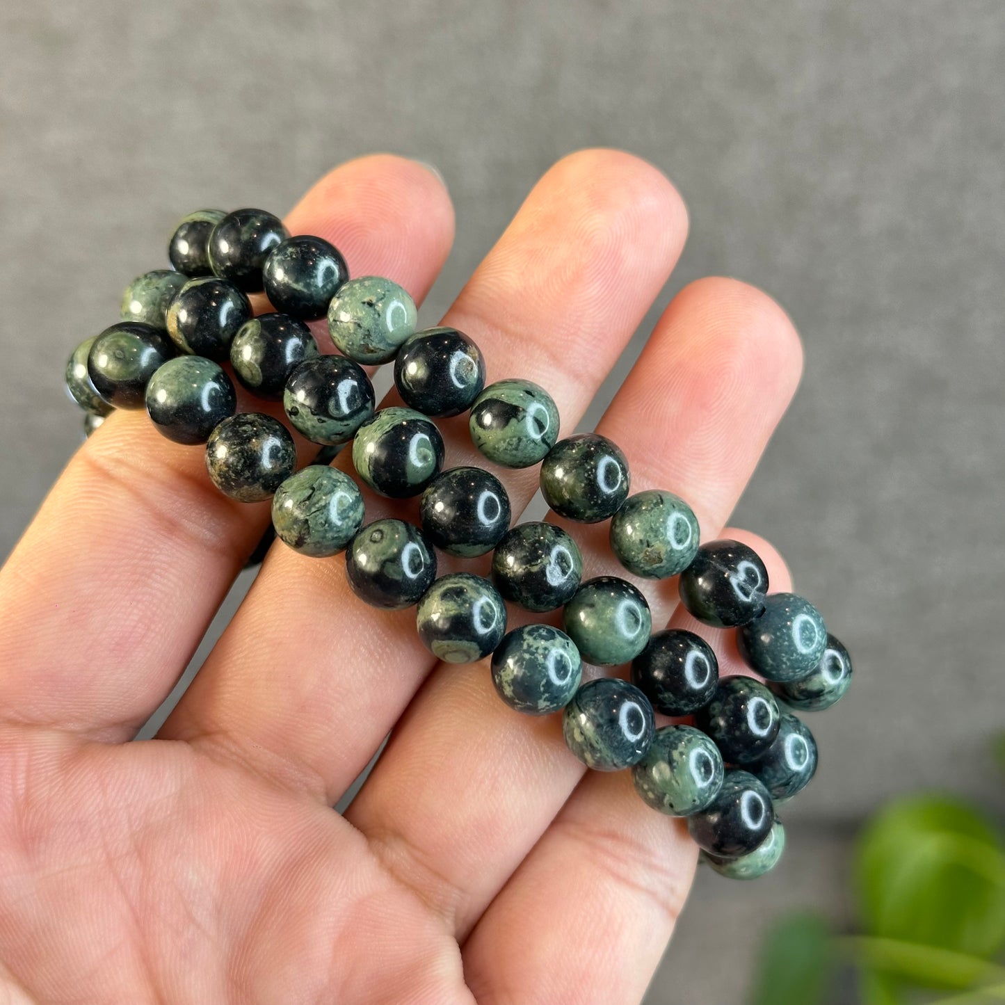 Bracelet triple tour Kambaba Jasper Taille 8,5 mm