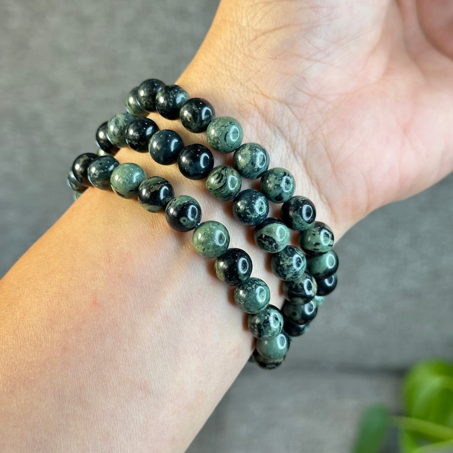 Bracelet triple tour Kambaba Jasper Taille 8,5 mm