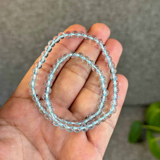 Double Wrap Natural Topaz Bracelet Size 5 mm