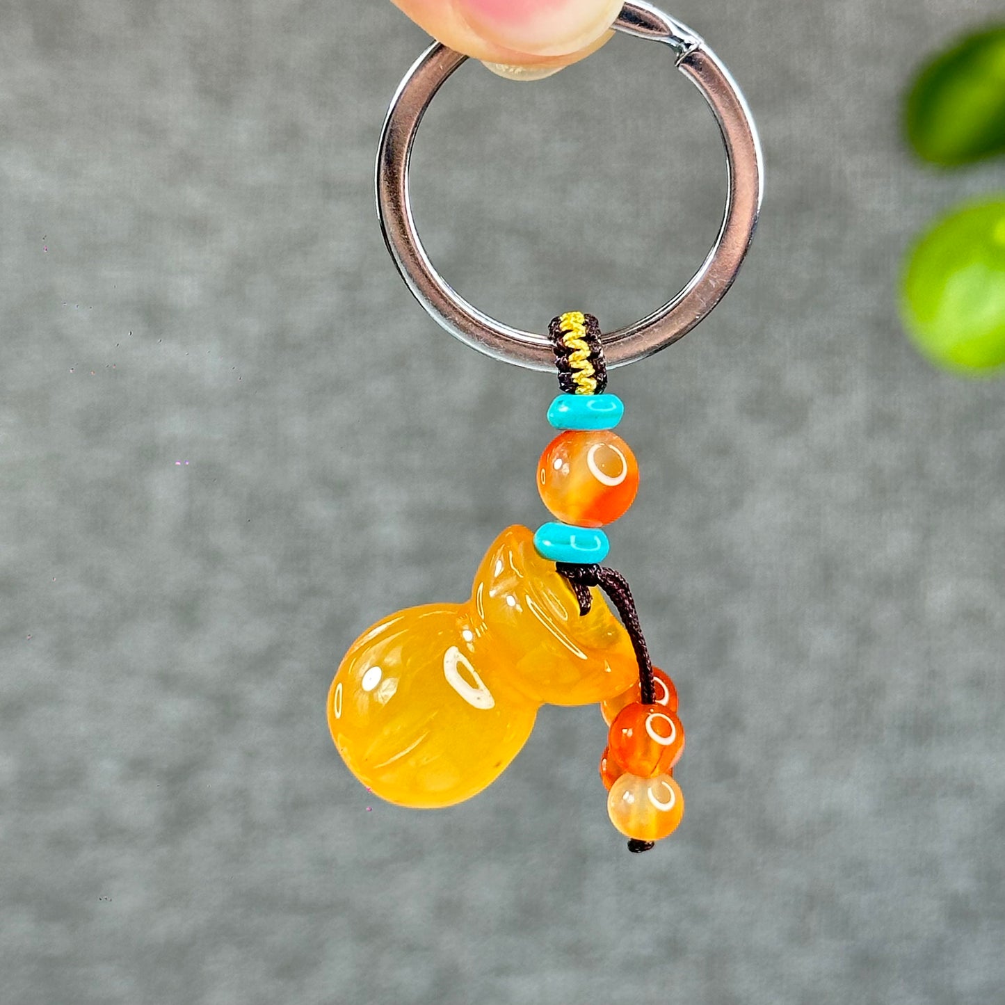 Natural Golden Money Bag Agate Accessory