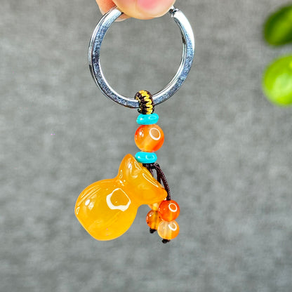 Natural Golden Money Bag Agate Accessory