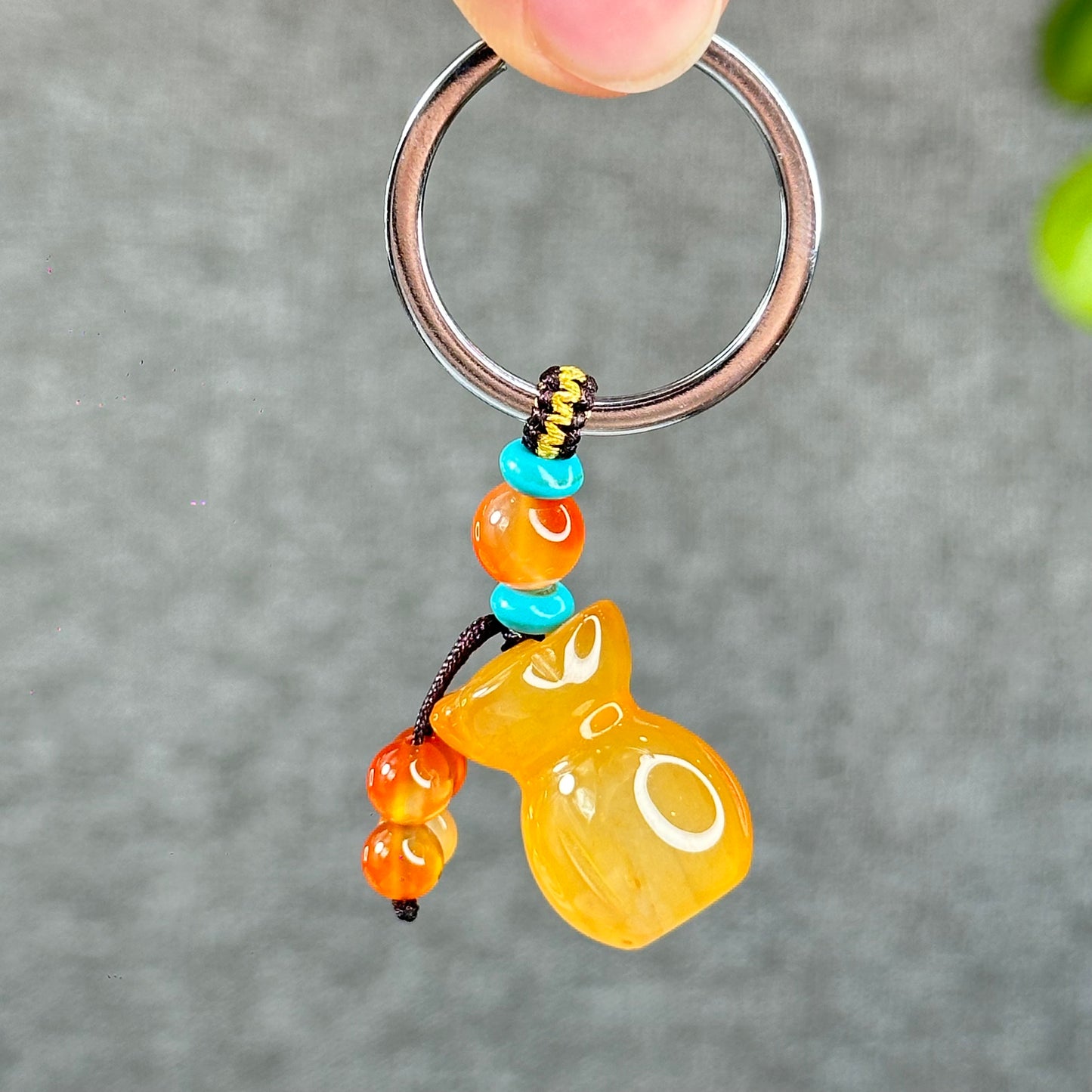 Natural Golden Money Bag Agate Accessory