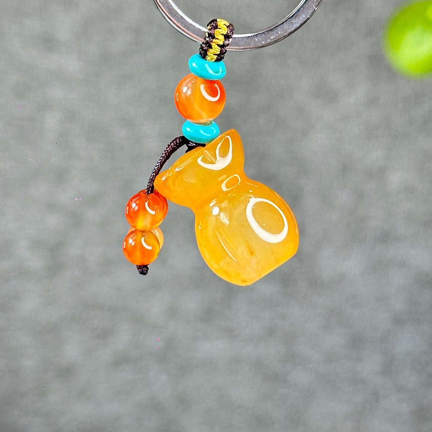 Natural Golden Money Bag Agate Accessory