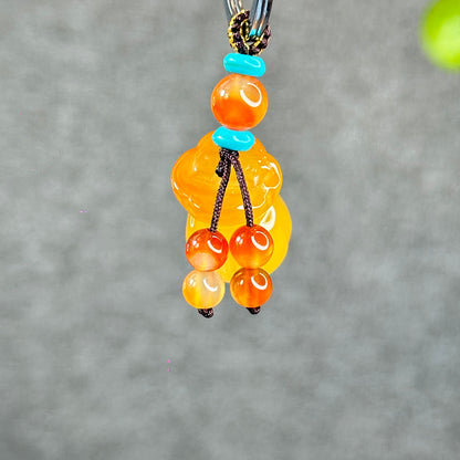 Natural Golden Money Bag Agate Accessory