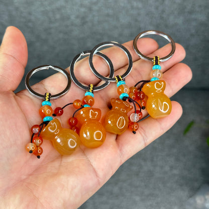 Natural Golden Money Bag Agate Accessory