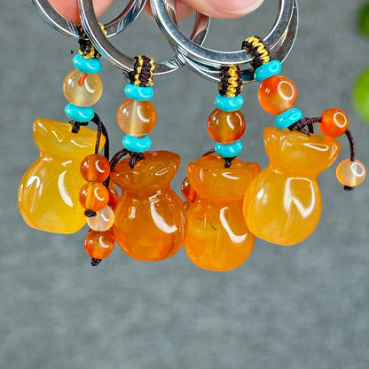 Natural Golden Money Bag Agate Accessory