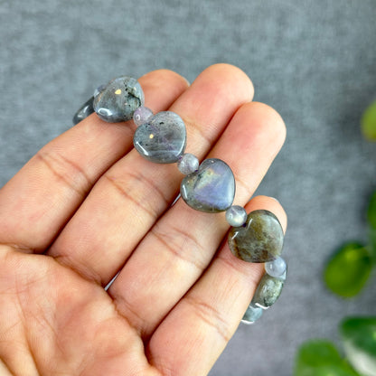 Labradorite Purple Heart Bracelet