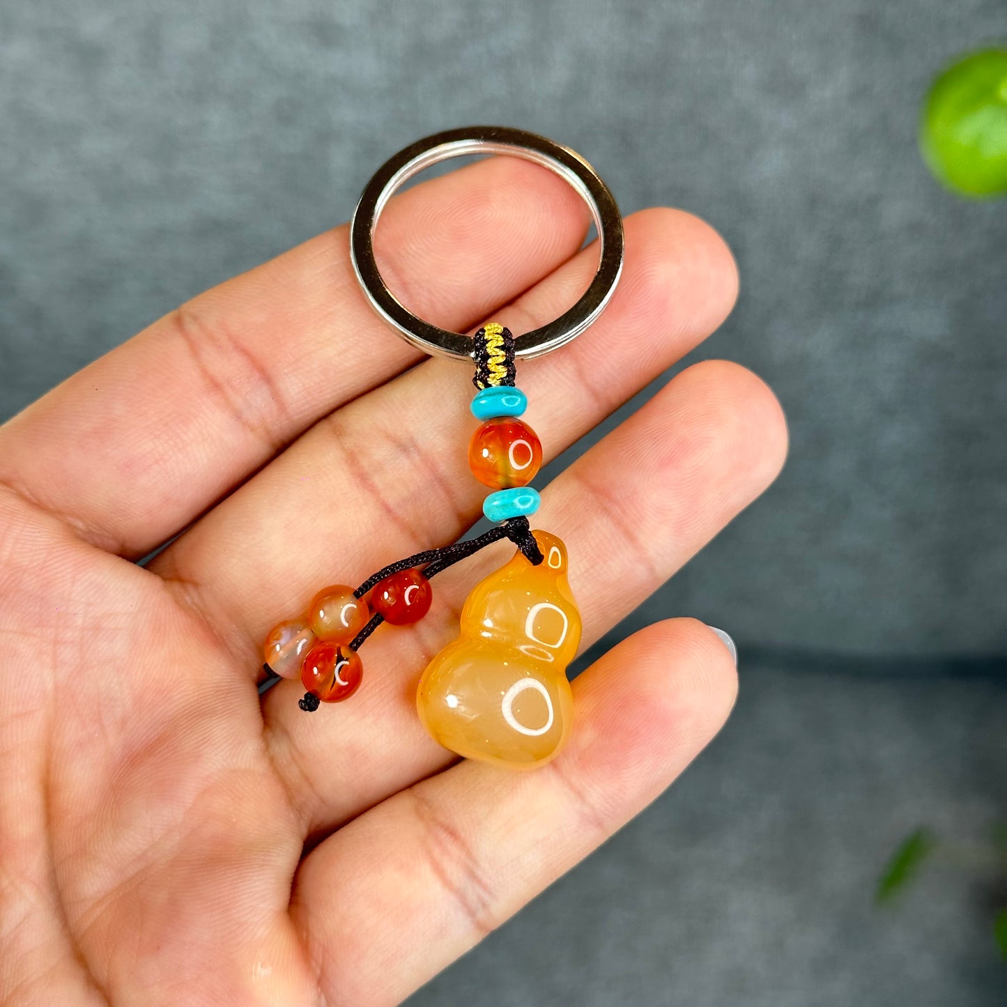 Natural Golden Ho Lo Agate Accessory