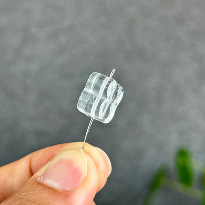 Natural Clear Quartz Clover Charm - High Quality